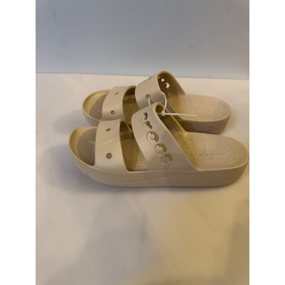 Crocs Baya Platform Slide Sandal - Women's Size 10 - Chai - Picture 4 of 5